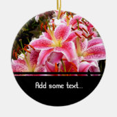 "Stargazer" Lilies Keramisch Ornament (Voorkant)