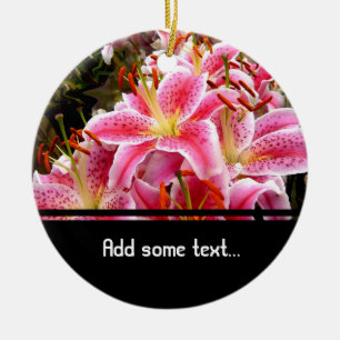 "Stargazer" Lilies Keramisch Ornament