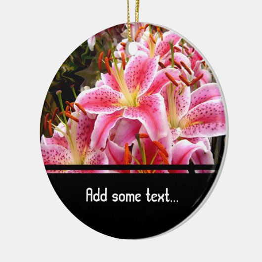 "Stargazer" Lilies Keramisch Ornament (Links)
