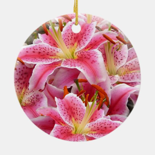 "Stargazer" Lilies Keramisch Ornament (Achterkant)