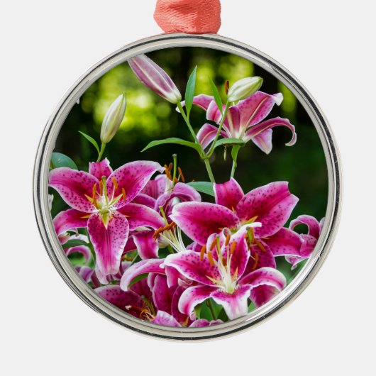 Stargazer Lilies Metalen Ornament (Voorkant)