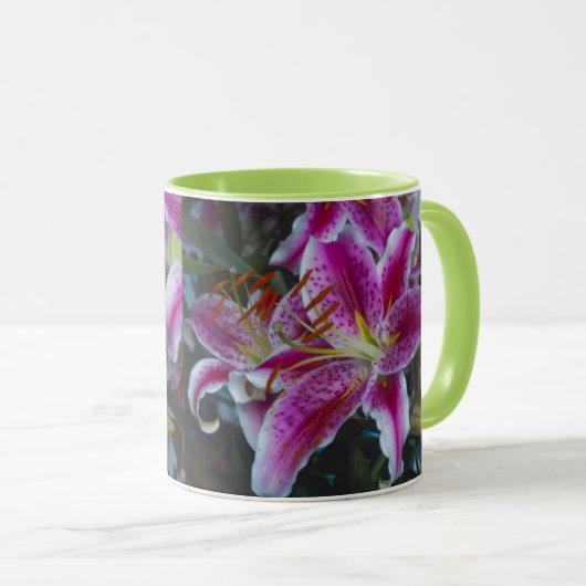 Stargazer Lilies Pink & Magenta Mok (Voorkant rechts)