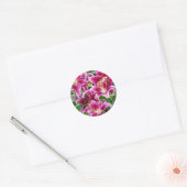 Stargazer Lilies Ronde Sticker (Envelop)