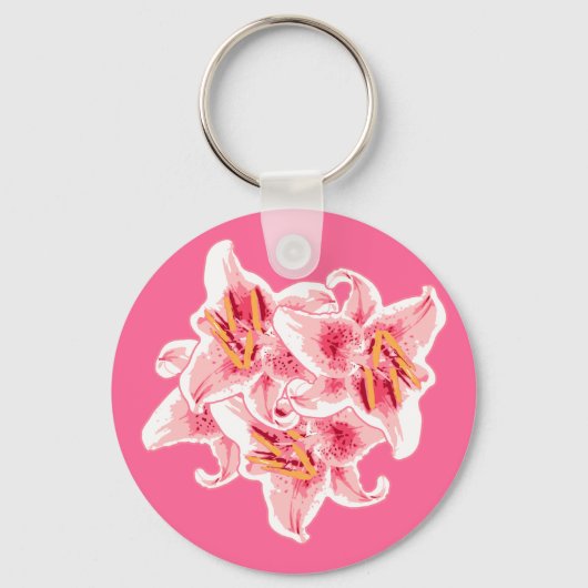 Stargazer Lilies Sleutelhanger (Voorkant)