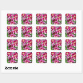 Stargazer Lilies Vierkante Sticker (Vel)