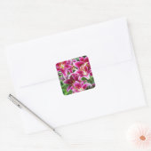 Stargazer Lilies Vierkante Sticker (Envelop)