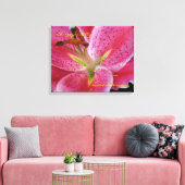 Stargazer Lilly Wrapped Canvas (Insitu (Woonkamer))