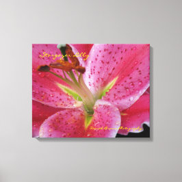 Stargazer Lilly Wrapped Canvas Afdruk