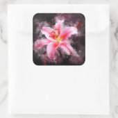 Stargazer Lily bloem waterverf - bb 01 Vierkante Sticker (Tas)