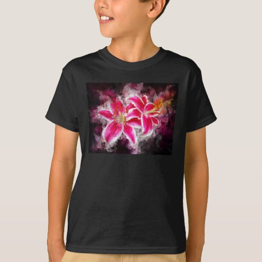 Stargazer Lily bloem waterverf - bb 03 T-shirt (Voorkant)