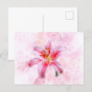 Stargazer Lily bloem waterverf - wb 01 Briefkaart