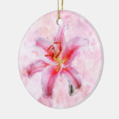 Stargazer Lily bloem waterverf - wb 01 Keramisch Ornament (Links)