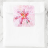 Stargazer Lily bloem waterverf - wb 01 Vierkante Sticker (Tas)