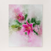 Stargazer Lily bloem waterverf - wb 02 Legpuzzel (Verticaal)