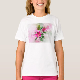 Stargazer Lily bloem waterverf - wb 02 T-shirt