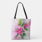 Stargazer Lily bloem waterverf - wb 02 Tote Bag (Achterkant)