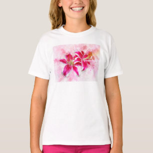 Stargazer Lily bloem waterverf - wb 03 T-shirt