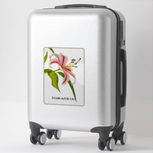 Stargazer Lily Bloemenfotografie   Naam Sticker