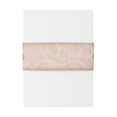 Stargazer Lily Blush Lace Goud Lijst Uitnodigingen Wikkel (Achterkant Voorbeeld)