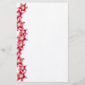 Stargazer Lily Border Briefpapier Papier (Voorkant)
