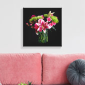 Stargazer Lily Bouquet Canvas Afdruk (Insitu (Woonkamer))
