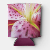 Stargazer Lily Bright Magenta Floral Blikjeskoeler (Voorkant)