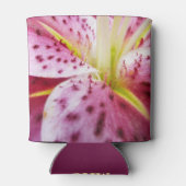 Stargazer Lily Bright Magenta Floral Blikjeskoeler (Achterkant)