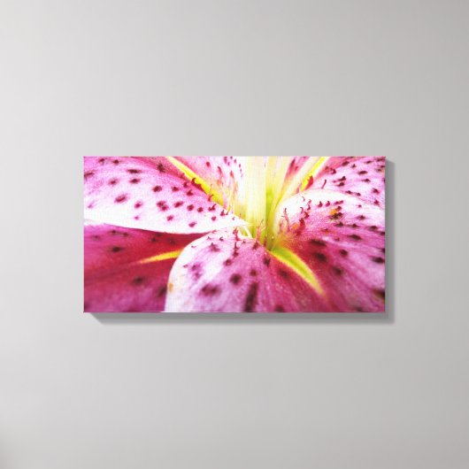 Stargazer Lily Bright Magenta Floral Canvas Afdruk (Voorkant)
