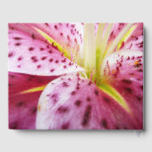 Stargazer Lily Bright Magenta Floral Gastenboek (Achterkant)