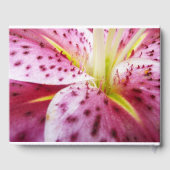 Stargazer Lily Bright Magenta Floral Gastenboek (Achterkant)