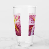 Stargazer Lily Bright Magenta Floral Glas (Links)