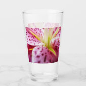 Stargazer Lily Bright Magenta Floral Glas (Voorkant)