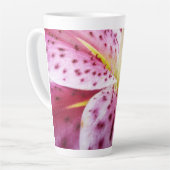 Stargazer Lily Bright Magenta Floral Latte Mok (Linkerhoek)