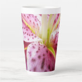 Stargazer Lily Bright Magenta Floral Latte Mok (Voorkant)