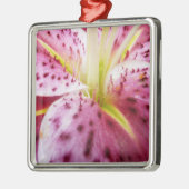 Stargazer Lily Bright Magenta Floral Metalen Ornament (Links)