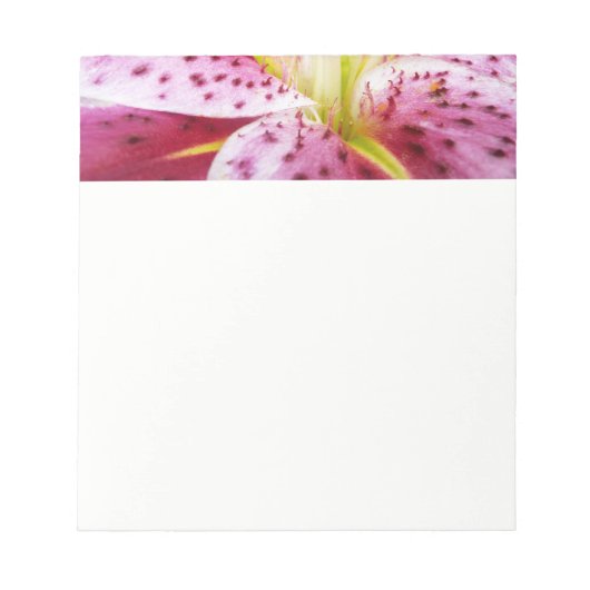 Stargazer Lily Bright Magenta Floral Notitieblok (Voorkant)