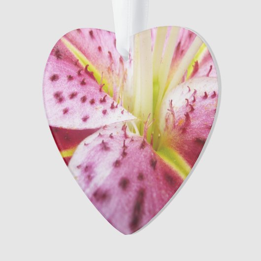 Stargazer Lily Bright Magenta Floral Ornament (voorkant)