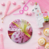 Stargazer Lily Bright Magenta Floral Papieren Bordje (Feest)