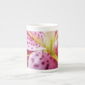 Stargazer Lily Bright Magenta Floral Porselein Kop (Voorkant)
