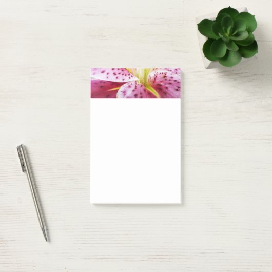 Stargazer Lily Bright Magenta Floral Post-it® Notes (Kantoor)