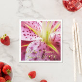 Stargazer Lily Bright Magenta Floral Servet (Insitu)