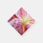 Stargazer Lily Bright Magenta Floral Servet (Hoek)