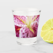 Stargazer Lily Bright Magenta Floral Shot Glas (Voorkant)