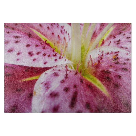 Stargazer Lily Bright Magenta Floral Snijplank (Voorkant)