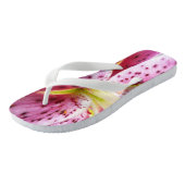 Stargazer Lily Bright Magenta Floral Teenslippers (Schuin)