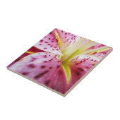 Stargazer Lily Bright Magenta Floral Tegeltje (Zijkant)