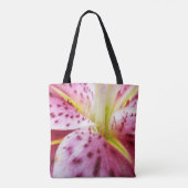 Stargazer Lily Bright Magenta Floral Tote Bag (Achterkant)