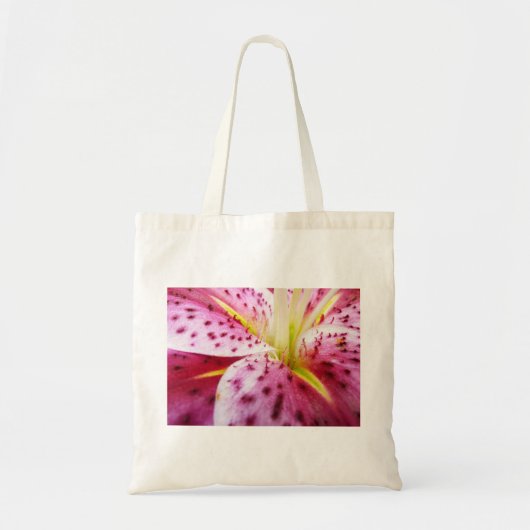 Stargazer Lily Bright Magenta Floral Tote Bag (Voorkant)