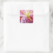 Stargazer Lily Bright Magenta Floral Vierkante Sticker (Tas)