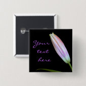 Stargazer Lily Bud Vierkante Button 5,1 Cm (Voorkant /achterkant)